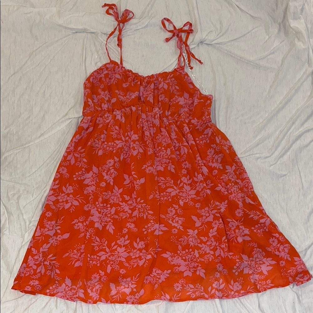 NWOT Tilly’s RSQ Floral Babydoll Tie Mini Dress